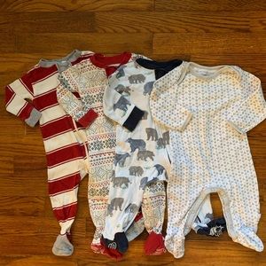 Burts Bees sleepers Lot 3-6m
